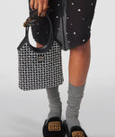 MIU MIU SMALL SATIN CRYSTAL EMBELLISHED TOP-HANDLE BAG