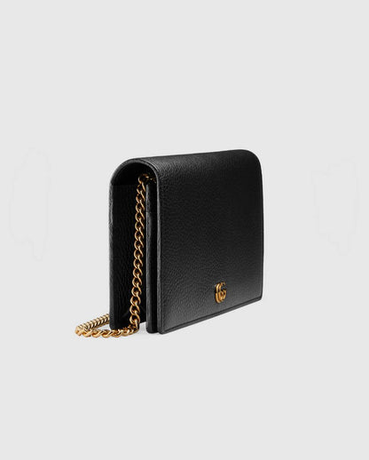 Cuero | GG MARMONT LEATHER MINI CHAIN BAG