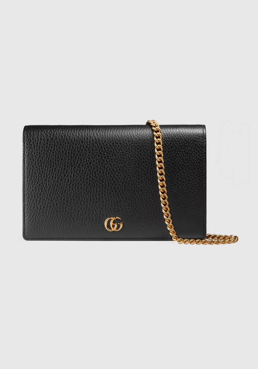 Cuero | GG MARMONT LEATHER MINI CHAIN BAG