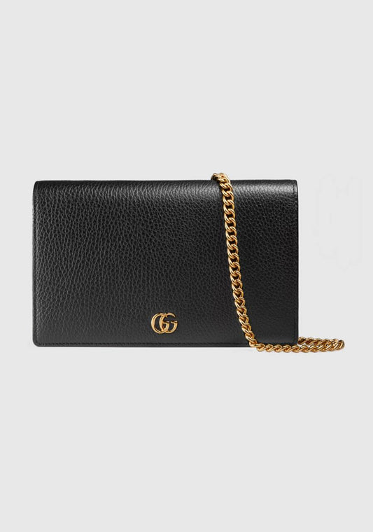 Cuero | GG MARMONT LEATHER MINI CHAIN BAG