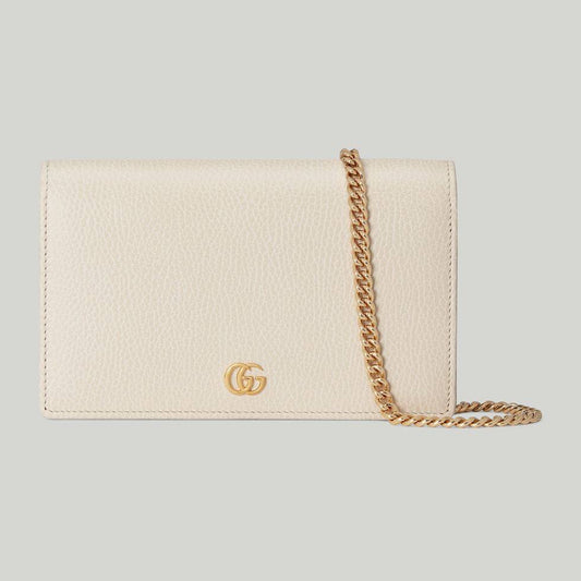Cuero | GG MARMONT LEATHER MINI CHAIN BAG