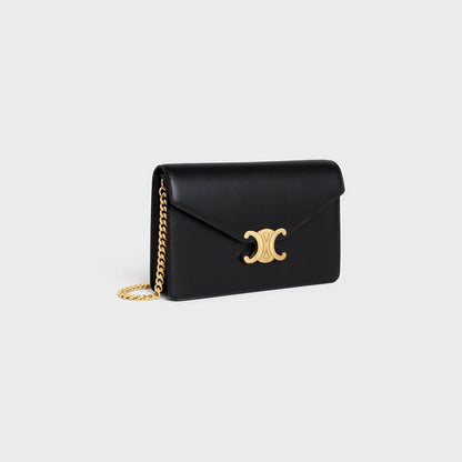 Cuero | WALLET ON CHAIN MARGO IN SHINY CALFSKIN