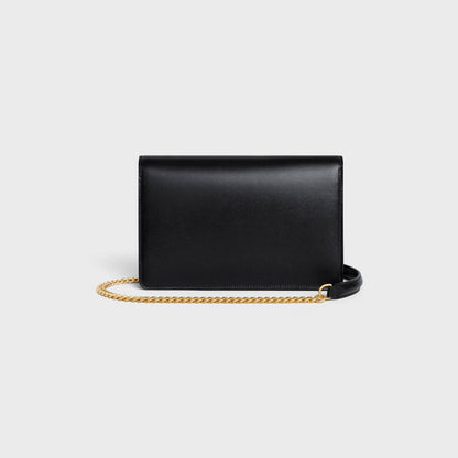 Cuero | WALLET ON CHAIN MARGO IN SHINY CALFSKIN