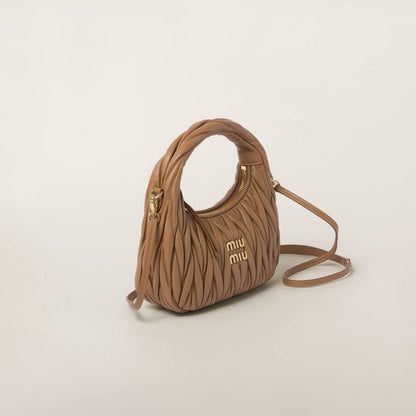 Cuero | Wander matelassé nappa leather hobo bag