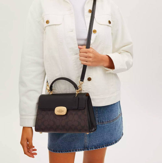 Cuero | Eliza Top Handle Bag In Signature Canvas