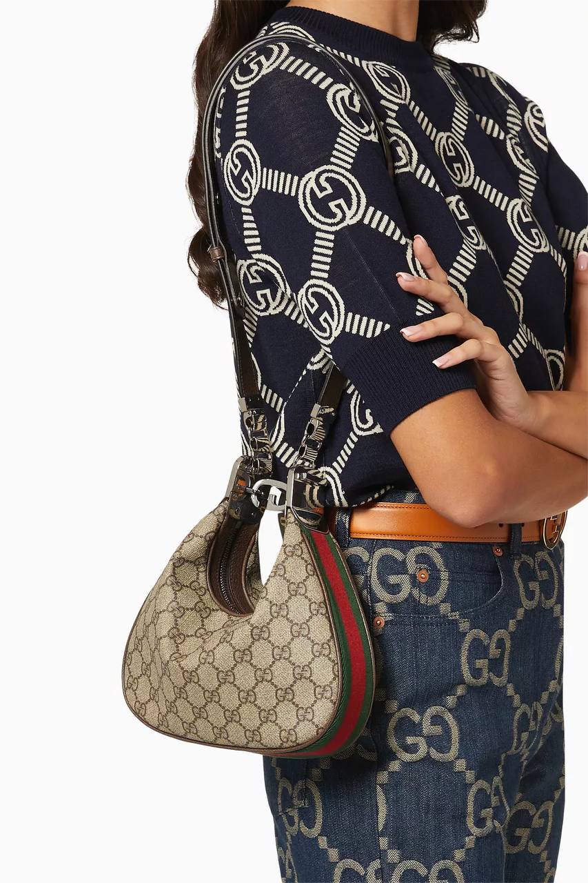 Cuero | Attache Small Shoulder Bag in GG Supreme Canvas