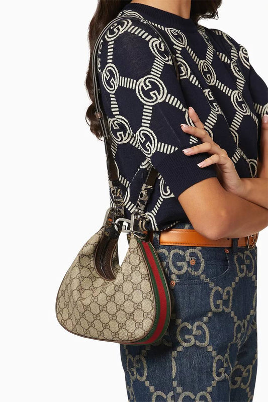 Cuero | Attache Small Shoulder Bag in GG Supreme Canvas