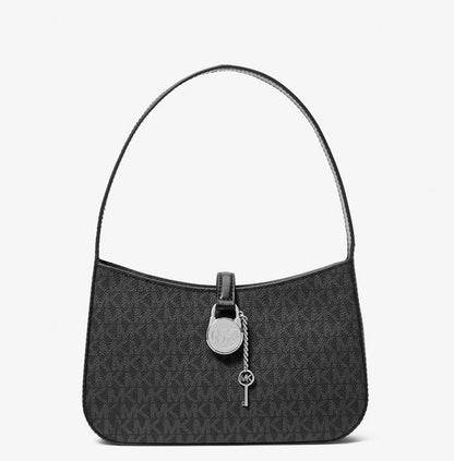 Cuero | MK LYRA SMALL SIGNATURE LOGO POCHETTE