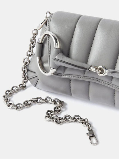 Cuero | Horsebit Small Padded-Leather Shoulder Bag