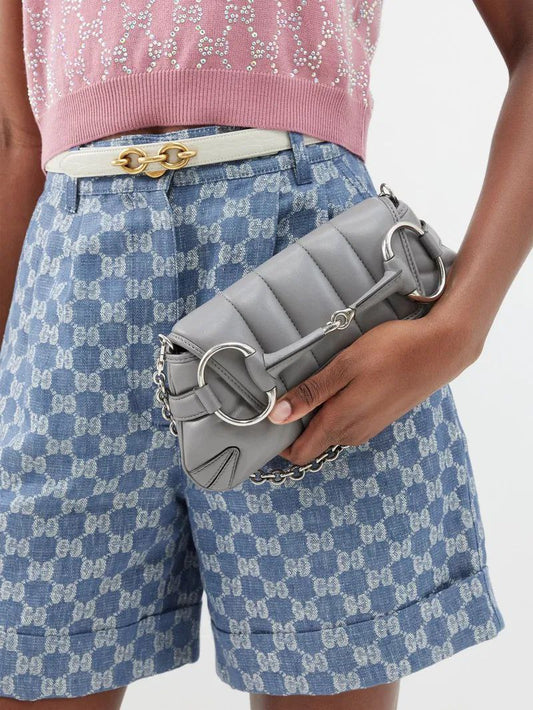 Cuero | Horsebit Small Padded-Leather Shoulder Bag