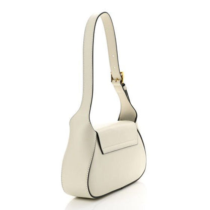 Cuero | White Brushed Leather Shoulder Bag