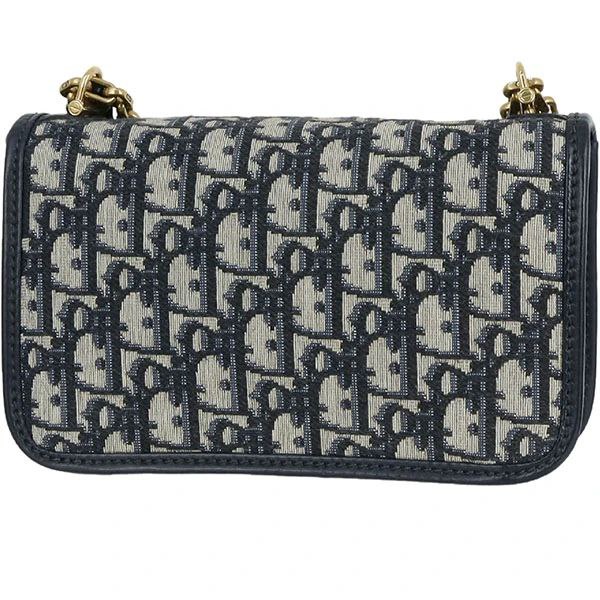 Cuero | Oblique Canvas and Leather Flap Chain Bag