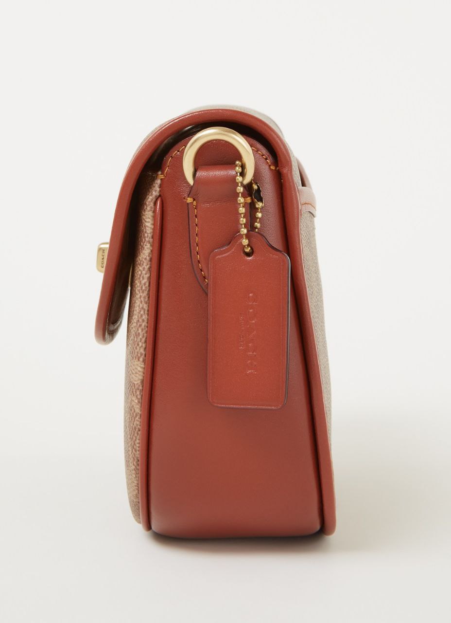 Cuero | Willow Saddle Shoulder Bag Crossbody Signature Canvas Tan Rust