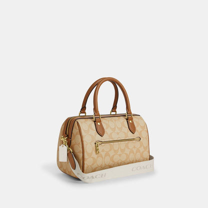 Cuero | Rowan Satchel Bag In Signature Canvas With Stripe