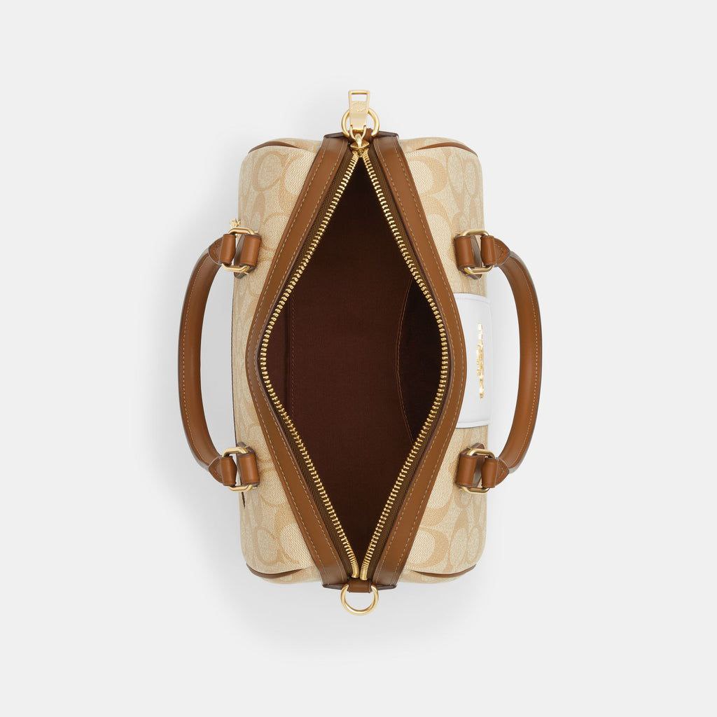 Cuero | Rowan Satchel Bag In Signature Canvas With Stripe