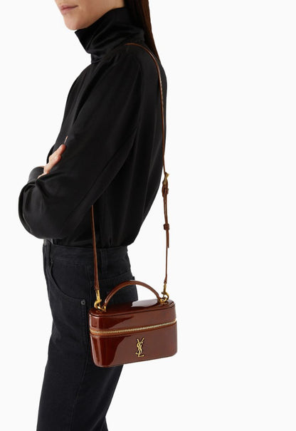 Cuero | Gaby Vanity Bag in Patent Leather