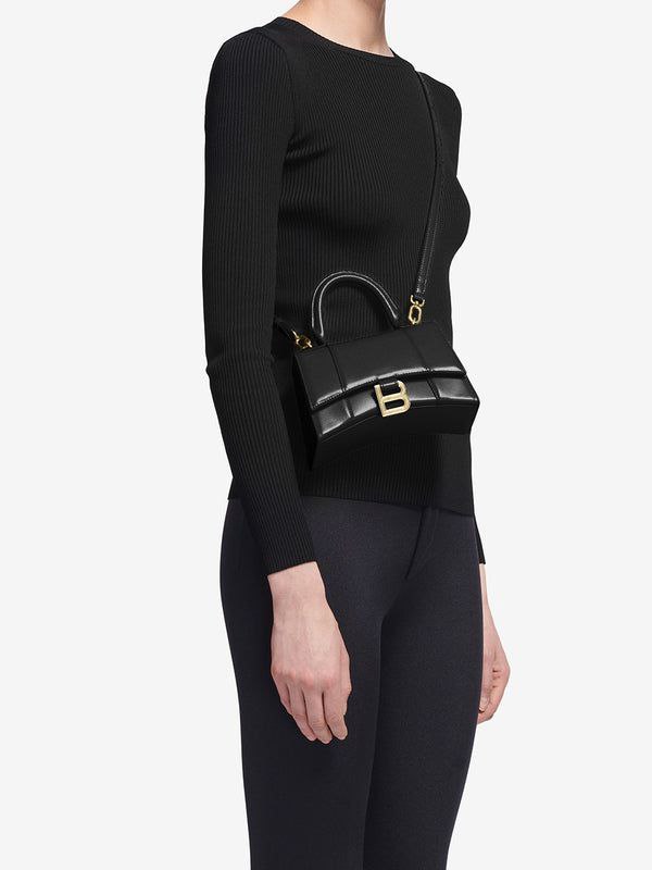 Cuero | Hourglass Small Handbag Box in Black