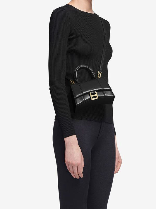 Cuero | Hourglass Small Handbag Box in Black