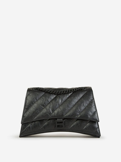 Cuero | Medium Crush Quilted Leather Shoulder Bag