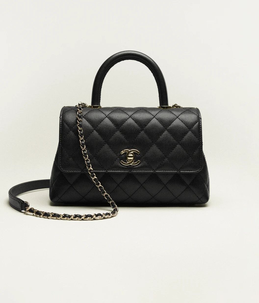 Cuero | Caviar Handle Flap Bag