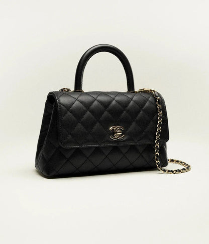 Cuero | Caviar Handle Flap Bag
