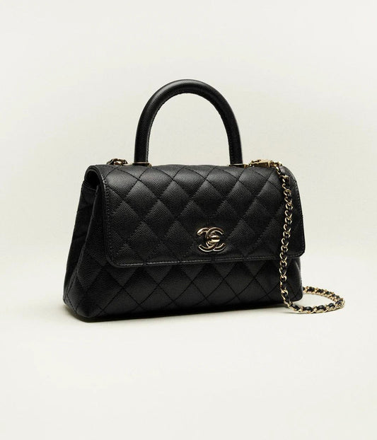 Cuero | Caviar Handle Flap Bag