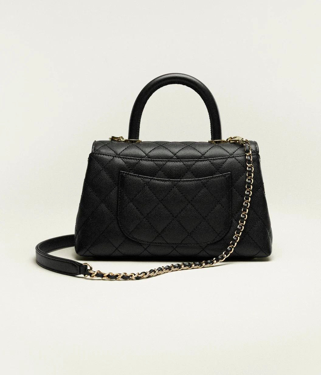 Cuero | Caviar Handle Flap Bag