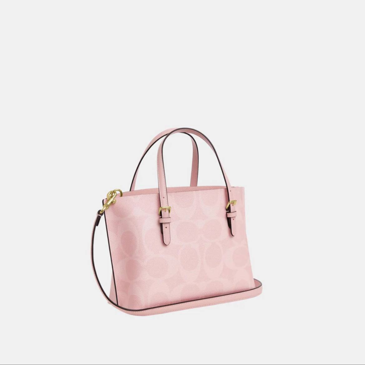 Cuero | Mollie Tote Bag 25 In Signature Canvas Baby Pink