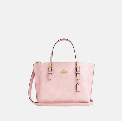 Cuero | Mollie Tote Bag 25 In Signature Canvas Baby Pink