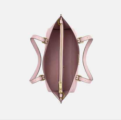Cuero | Mollie Tote Bag 25 In Signature Canvas Baby Pink