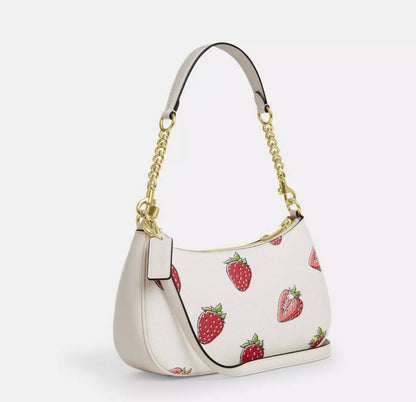 Cuero | Teri Shoulder Bag With Strawberry Print 🍓