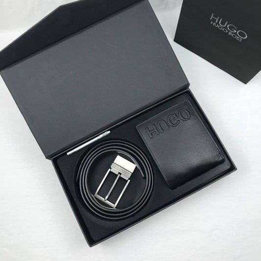 Cuero | Hugo Boss Leather Wallet Set For Men