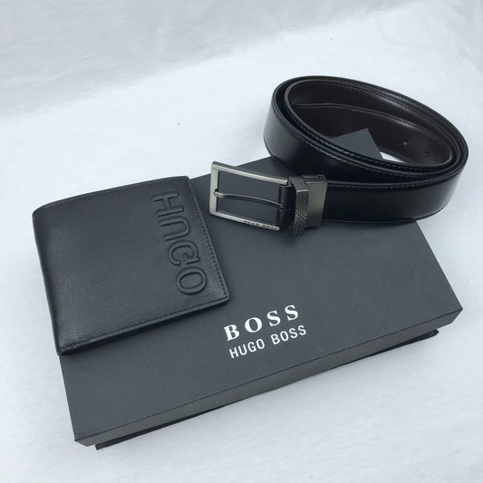 Cuero | Hugo Boss Leather Wallet Set For Men