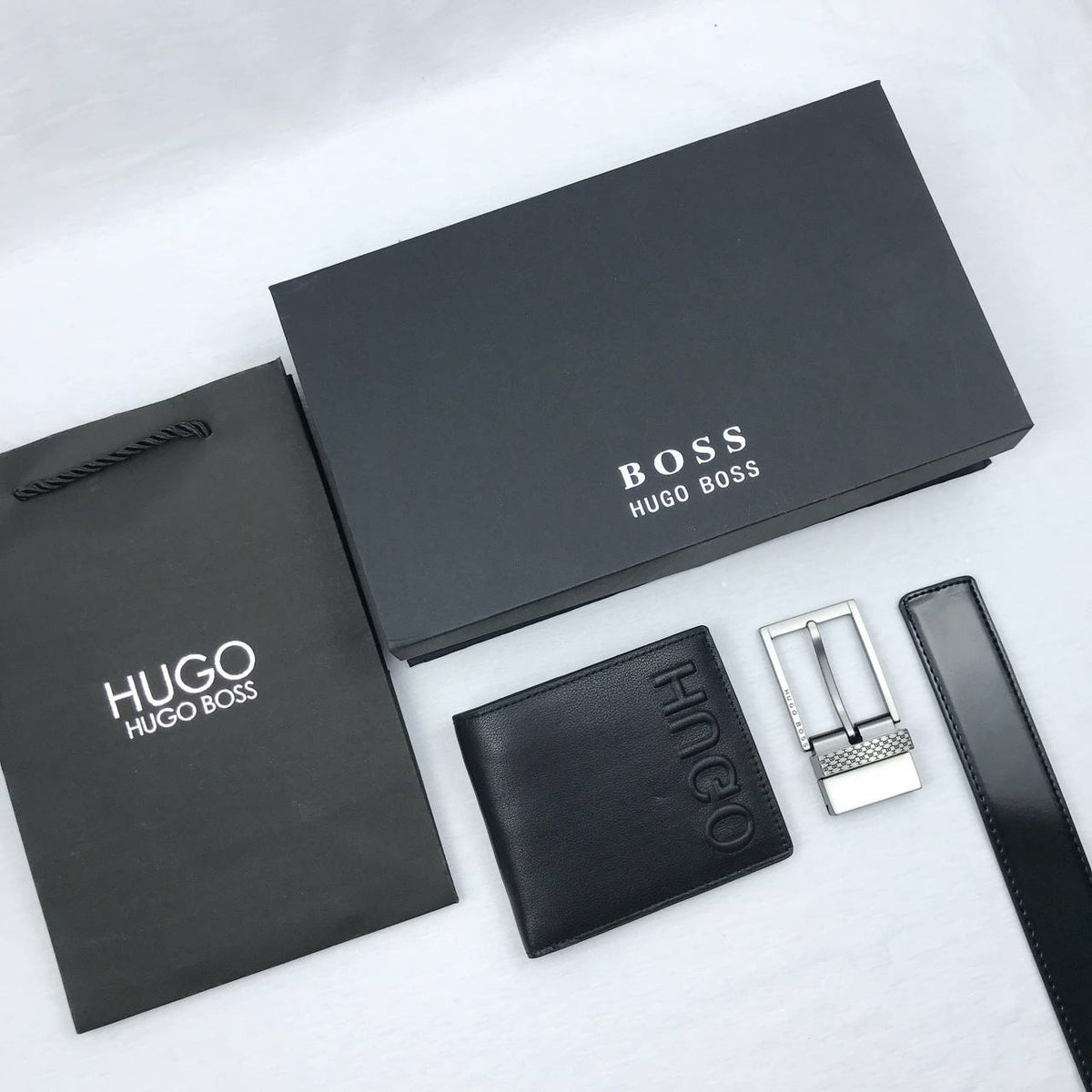 Cuero | Hugo Boss Leather Wallet Set For Men