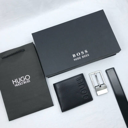 Cuero | Hugo Boss Leather Wallet Set For Men