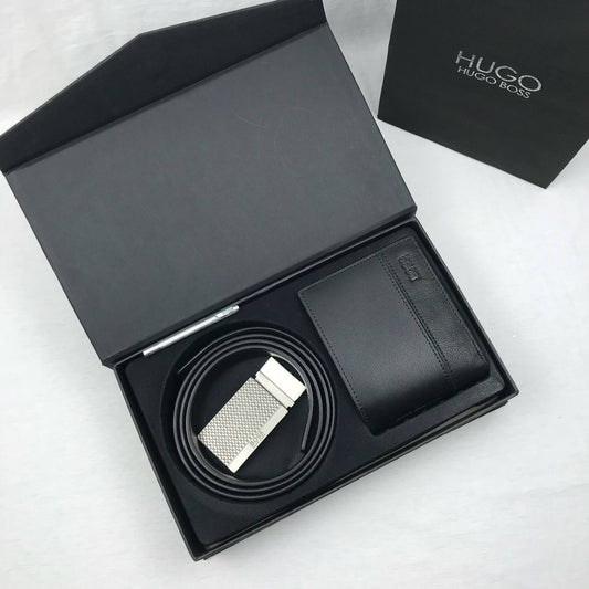 Cuero | Hugo Boss Leather Wallet Set For Men