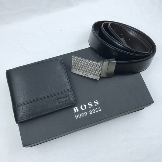 Cuero | Hugo Boss Leather Wallet Set For Men