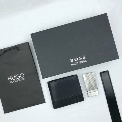 Cuero | Hugo Boss Leather Wallet Set For Men