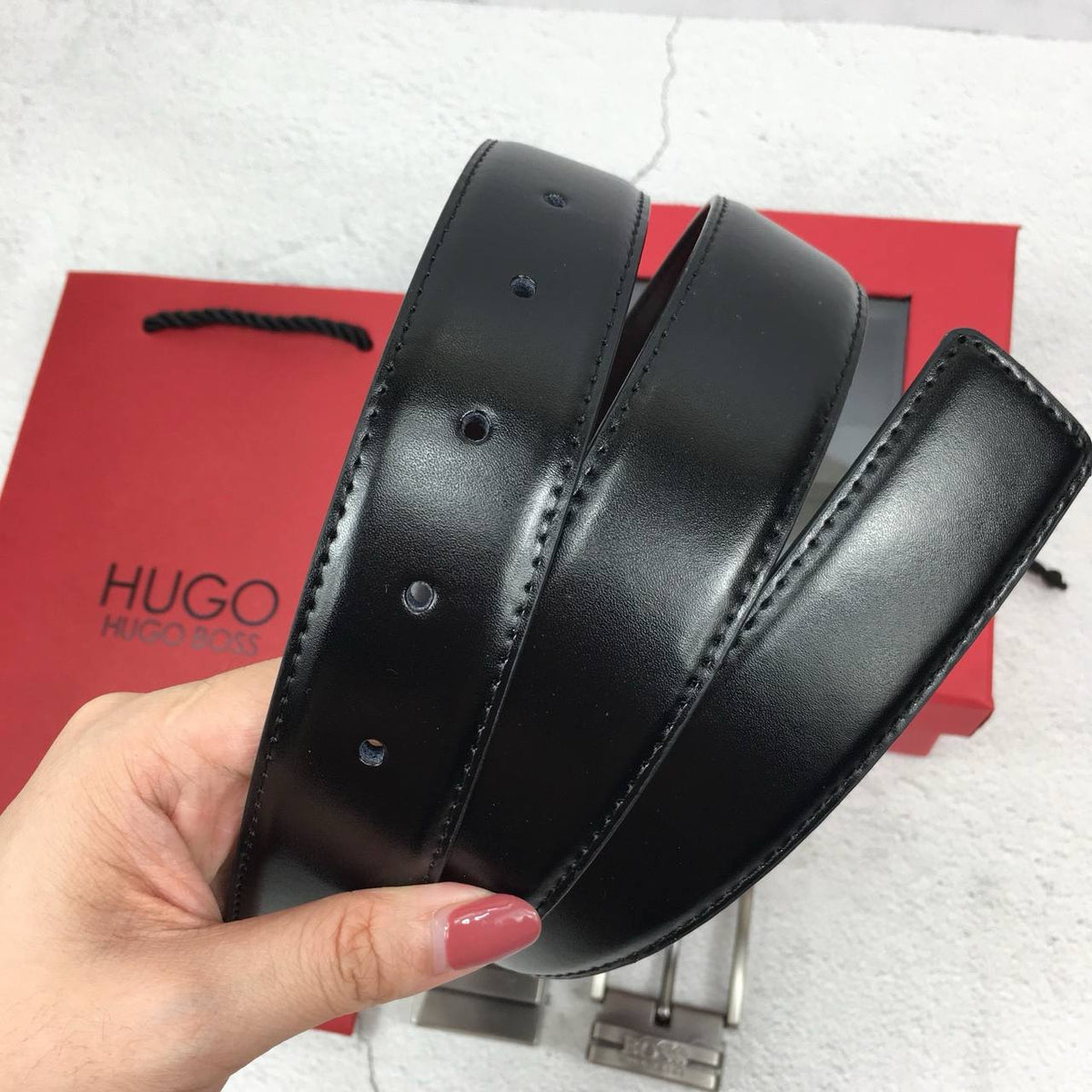 Cuero | Hugo Boss Leather Belt Set For Men