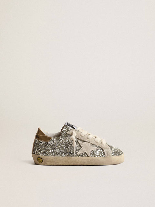 Cuero | Super-Star Young in glitter with a suede star and gold heel tab