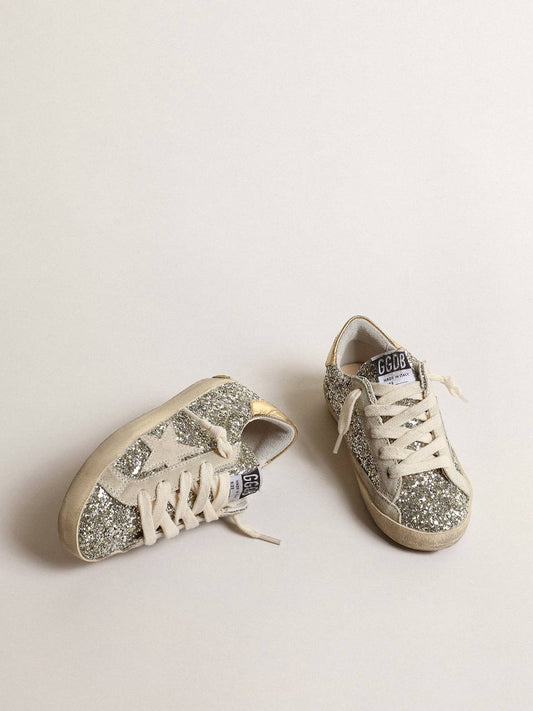 Cuero | Super-Star Young in glitter with a suede star and gold heel tab