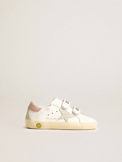 Cuero | Young Old School in leather with gray suede star and old rose heel tab