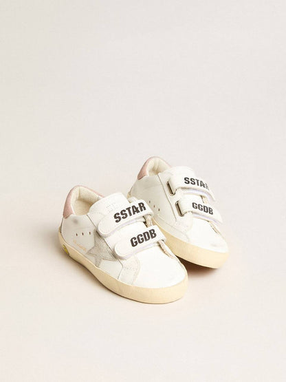 Cuero | Young Old School in leather with gray suede star and old rose heel tab