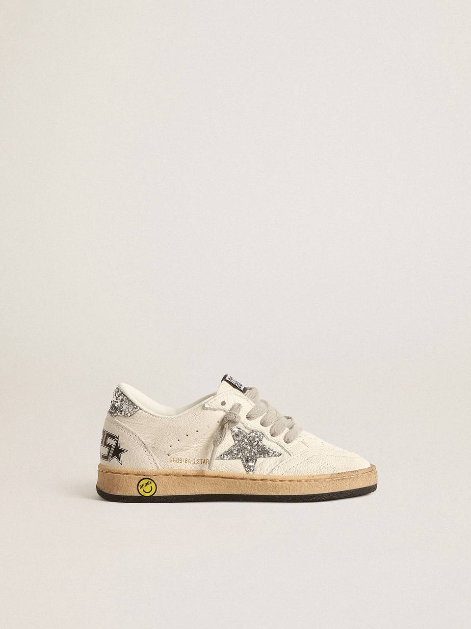 Cuero | Young Ball Star in nappa with silver glitter star and heel tab