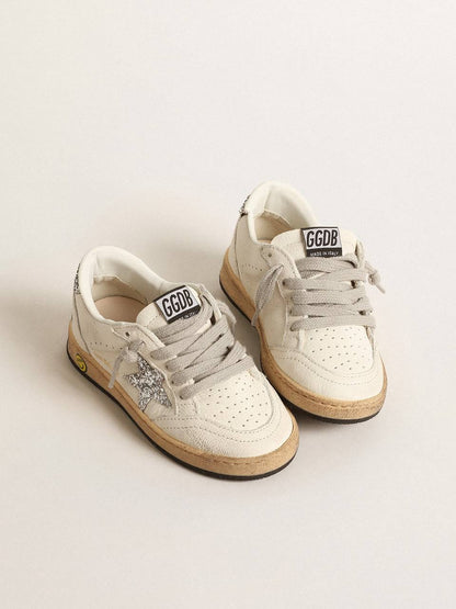 Cuero | Young Ball Star in nappa with silver glitter star and heel tab