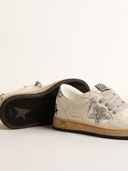 Cuero | Young Ball Star in nappa with silver glitter star and heel tab