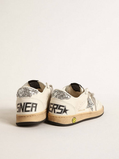 Cuero | Young Ball Star in nappa with silver glitter star and heel tab