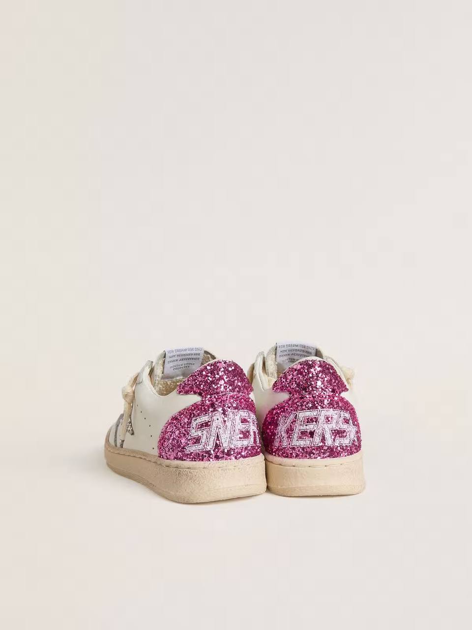 Cuero | Junior Ball Star with silver glitter star and pink glitter heel tab