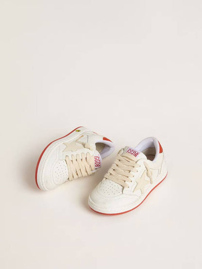 Cuero | Young Ball Star in leather with cream-colored star and red leather heel tab