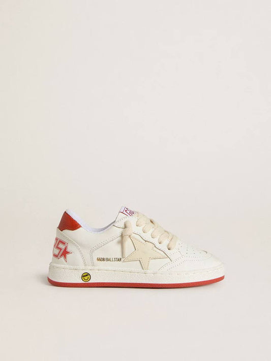 Cuero | Young Ball Star in leather with cream-colored star and red leather heel tab
